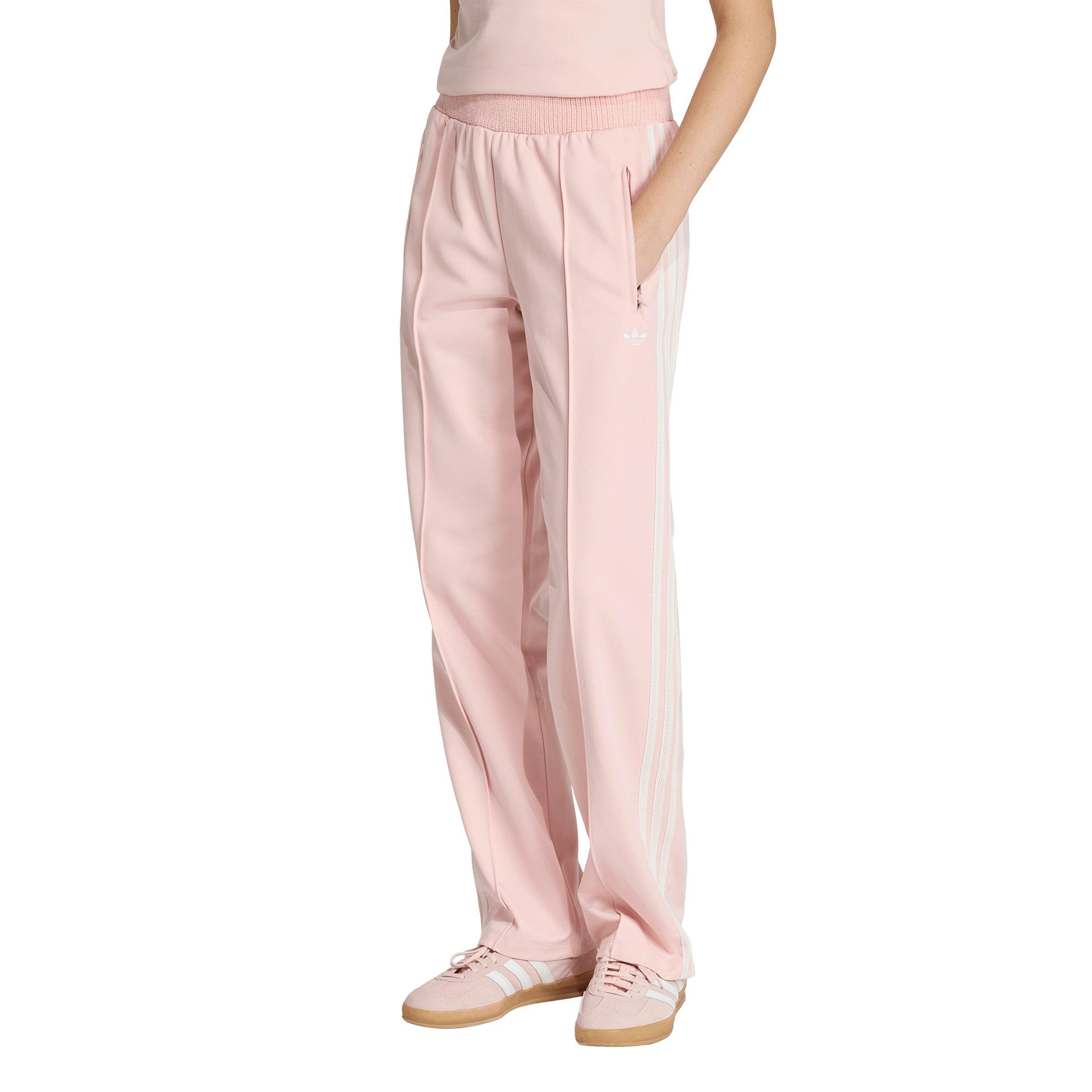 adidas Originals Women's Firebird Knitted Crochet Detail Track Pants - Pink - PINK